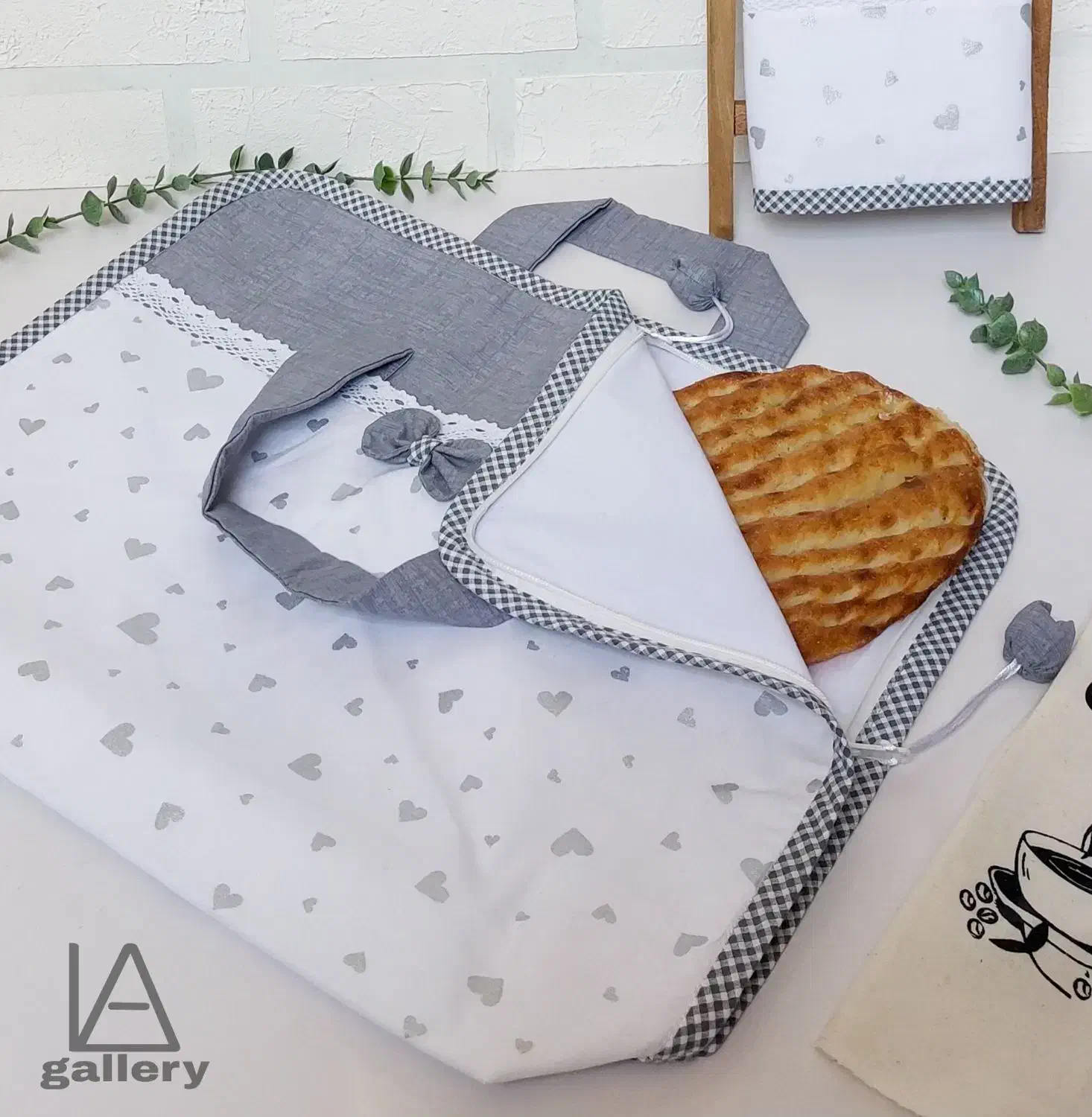 باکس نون سفید قلبی|سفره، حوله، دستمال آشپزخانه|بوکان, |دیوار