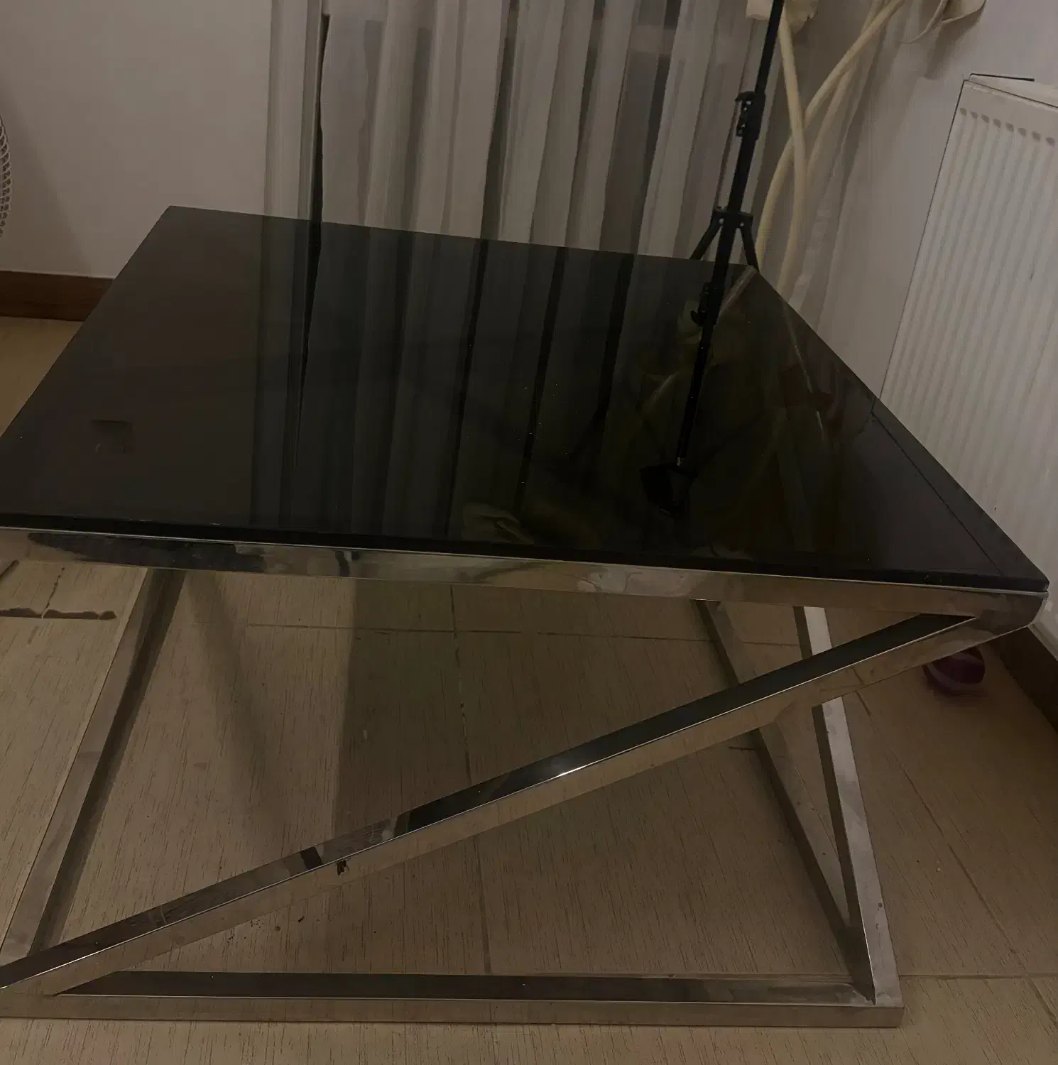 میز عسلی استیل|مبلمان خانگی و میز عسلی|لاهیجان, شیشه گران|دیوار