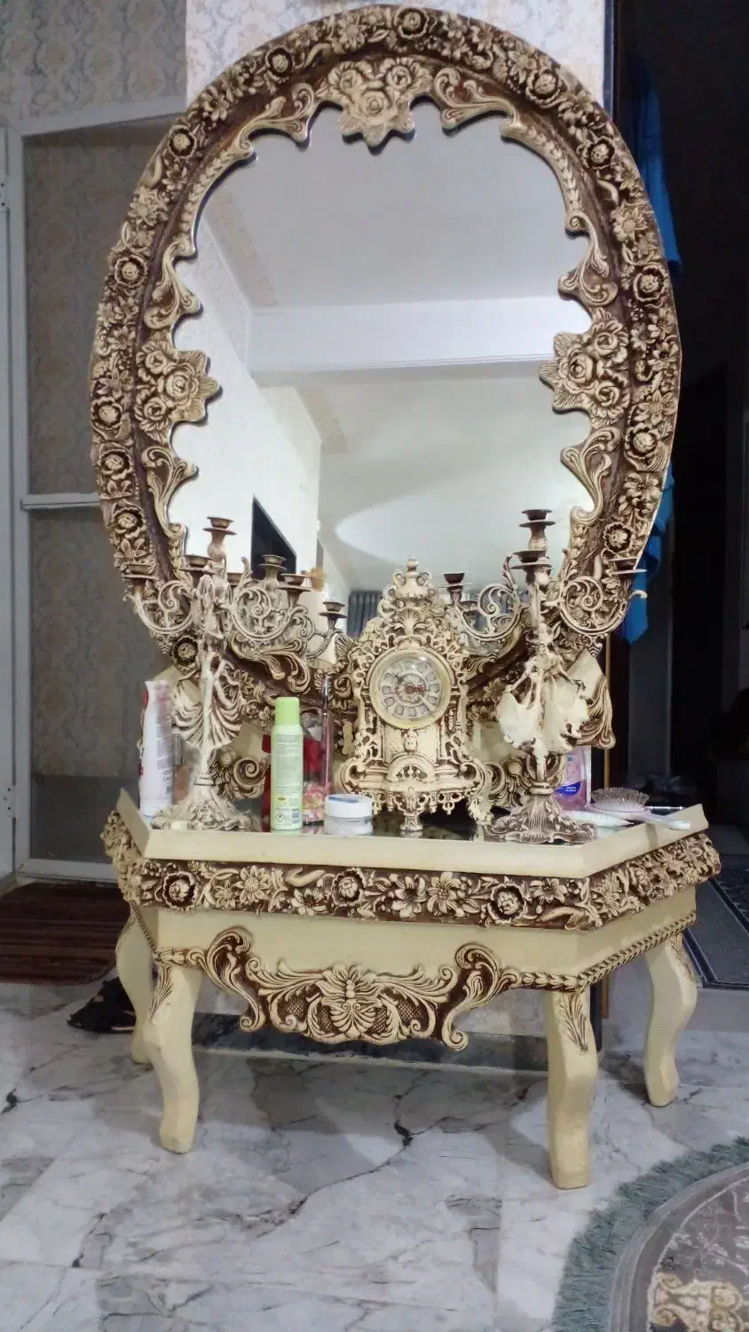 آیینه کنسول|مبلمان خانگی و میز عسلی|صومعهسرا, |دیوار