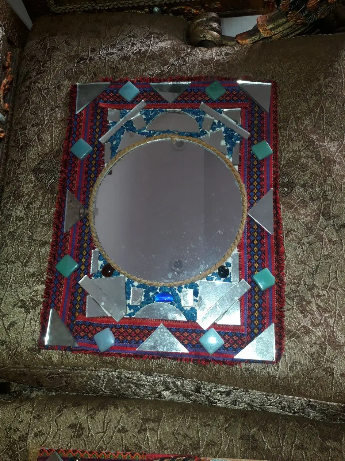 ۲تا آینه آیینه ۳۰در۴۰ تزیینی آینه کاری یلدا قرمز|آینه|پردیس, فاز ۸|دیوار