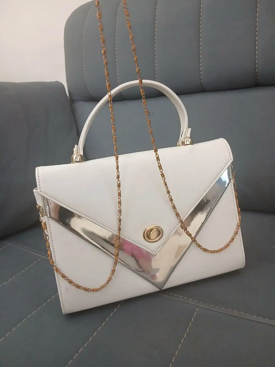 کیف سفید نقره ای|کیف، کفش، کمربند|زنجان, |دیوار