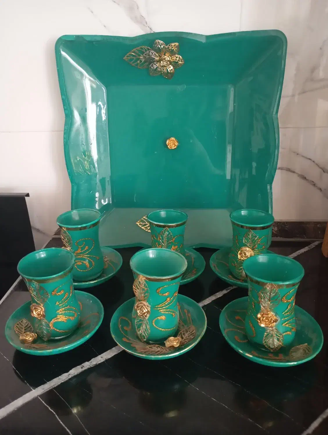 پارچ لیوان|ظروف سرو و پذیرایی|فیروزه, |دیوار