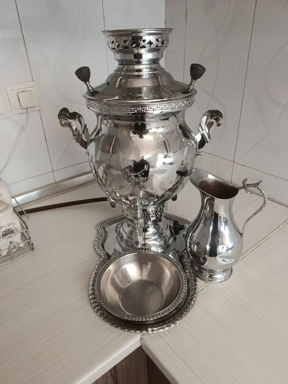 سماور البرز کارکرد کمتر از یک سال+پارچ وزیر سماوری|سماور، چای‌ساز، قهوه‌ساز|قدس, شهر‌قدس|دیوار