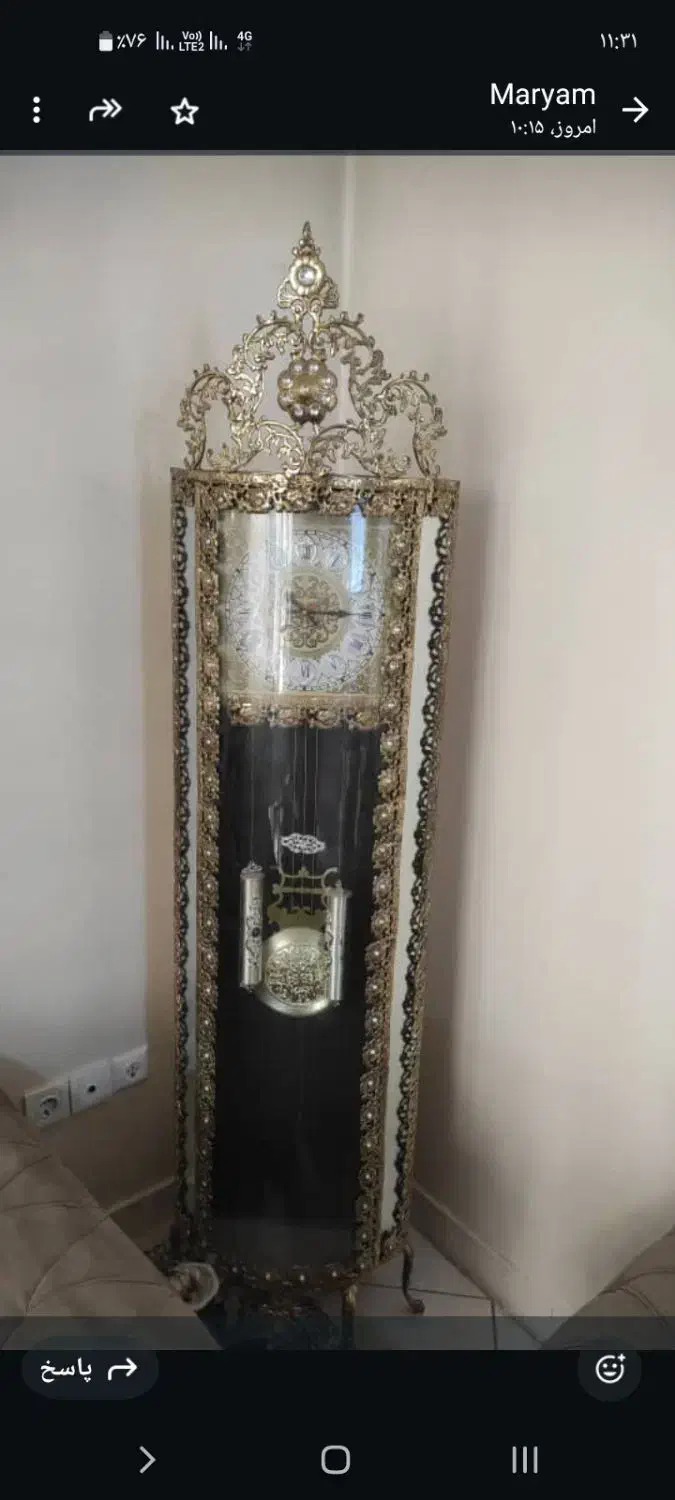 ساعت ایستاده تمام برنز و لوستر|ساعت دیواری و تزئینی|اندیشه, اندیشه فاز ۲|دیوار