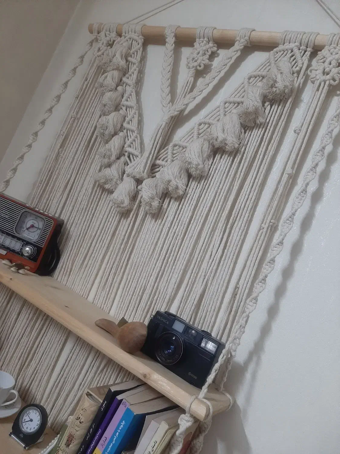 شلف مکرومه|کتابخانه، شلف، قفسههای دیواری|مشهد, بهمن|دیوار