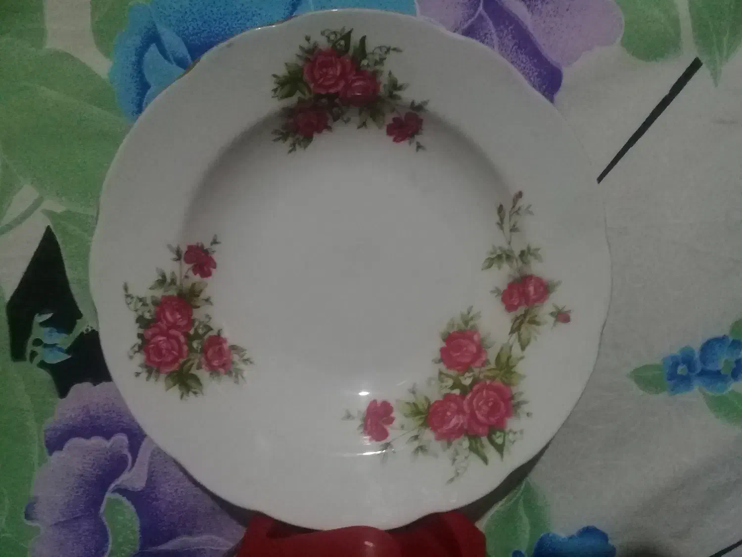 بشقاب گل سرخی اصلی|ظروف سرو و پذیرایی|تهران, وصفنارد|دیوار