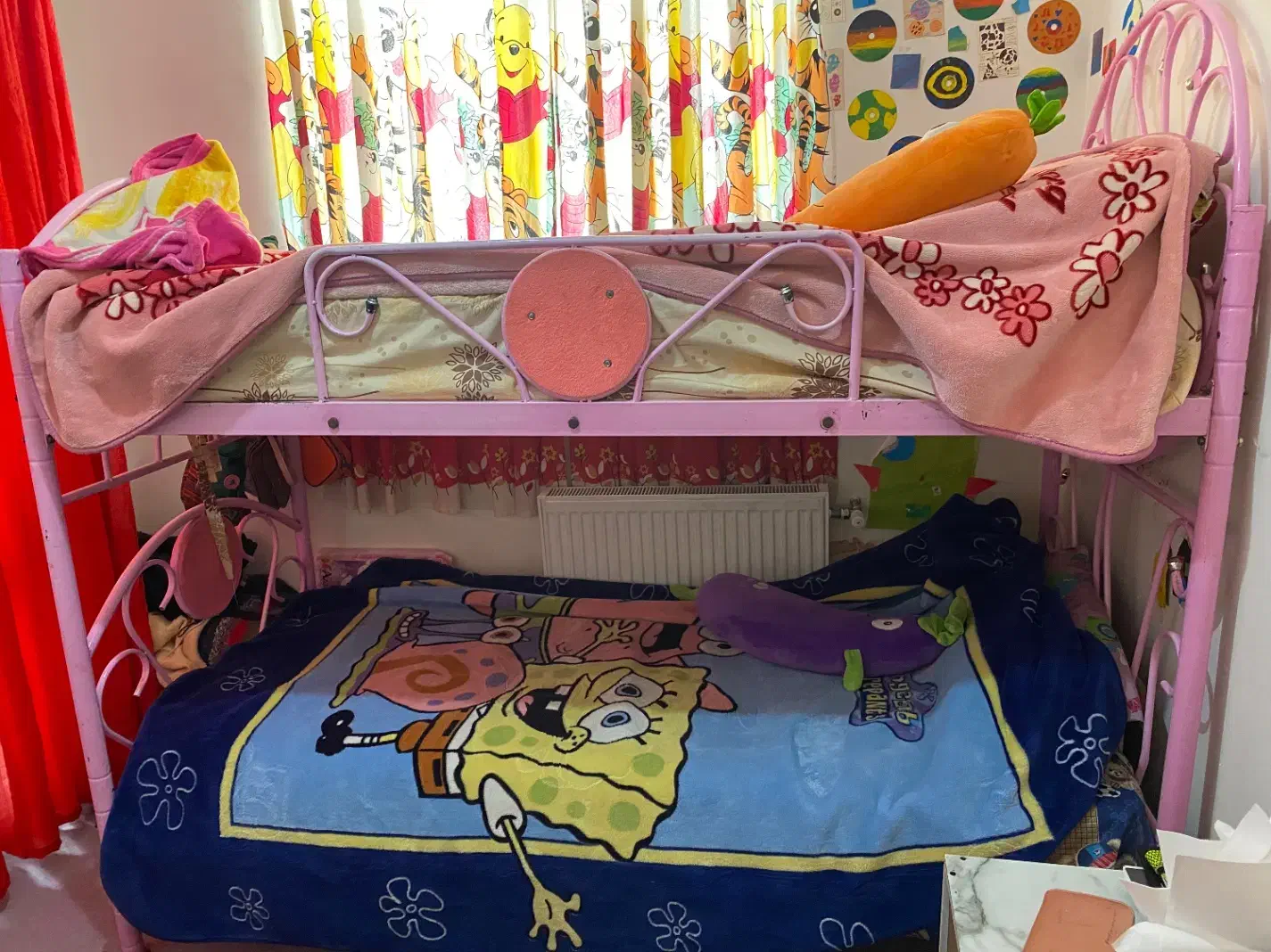 تخت فلزی دو طبقه|تخت و سرویس خواب|فولادشهر, مسکن مهر فولادشهر|دیوار