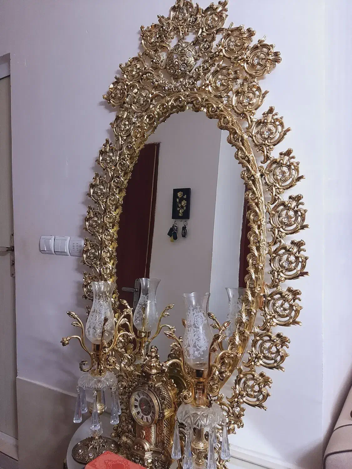 آینه و شمعدان|آینه|قزوین, |دیوار