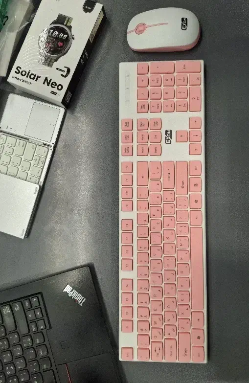 کیبورد و موس بی سیم EXON رنگ صورتی|قطعات و لوازم جانبی رایانه|اندیشه, شهرک صدف|دیوار