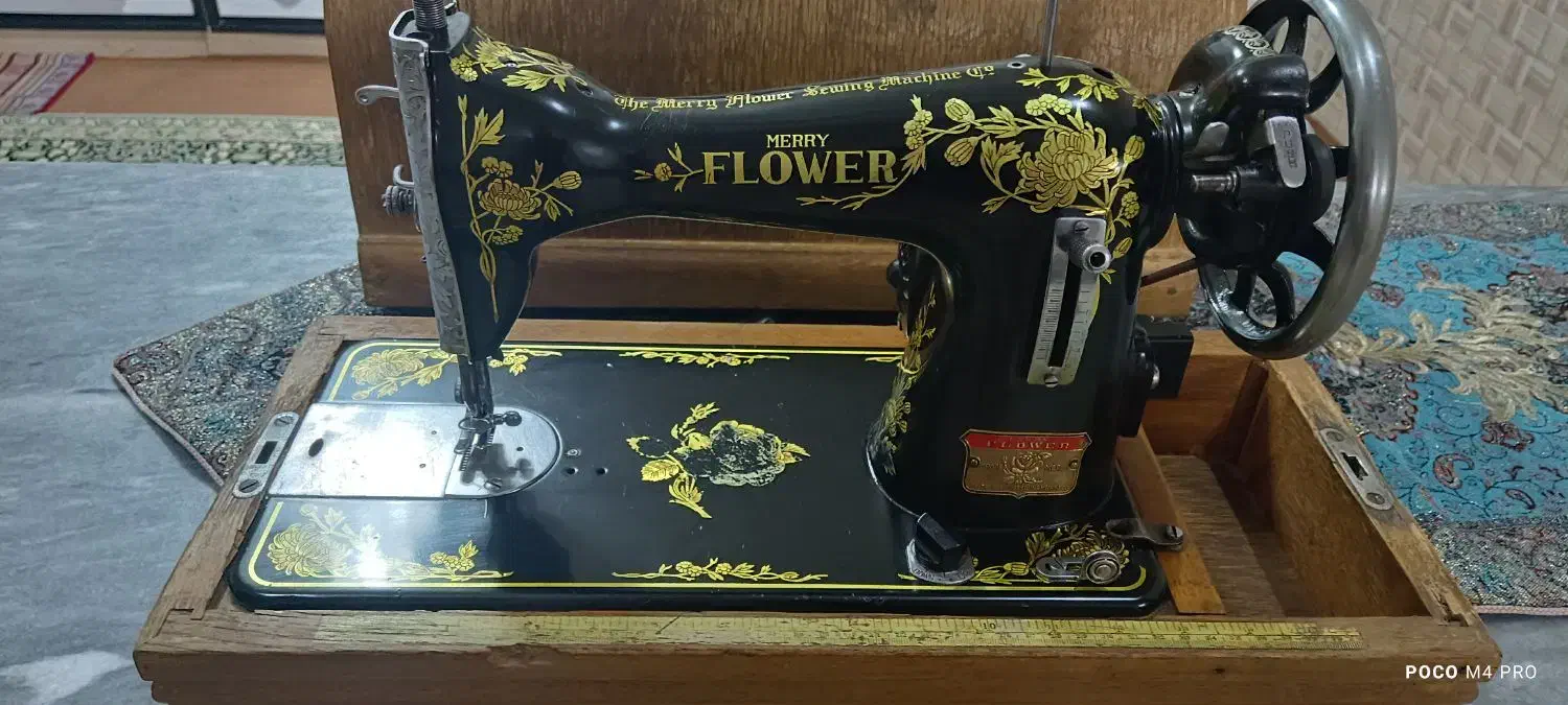 چرخ ژوکی سبز و مری فلاور مشکی|چرخ خیاطی و ریسندگی|اردکان, |دیوار