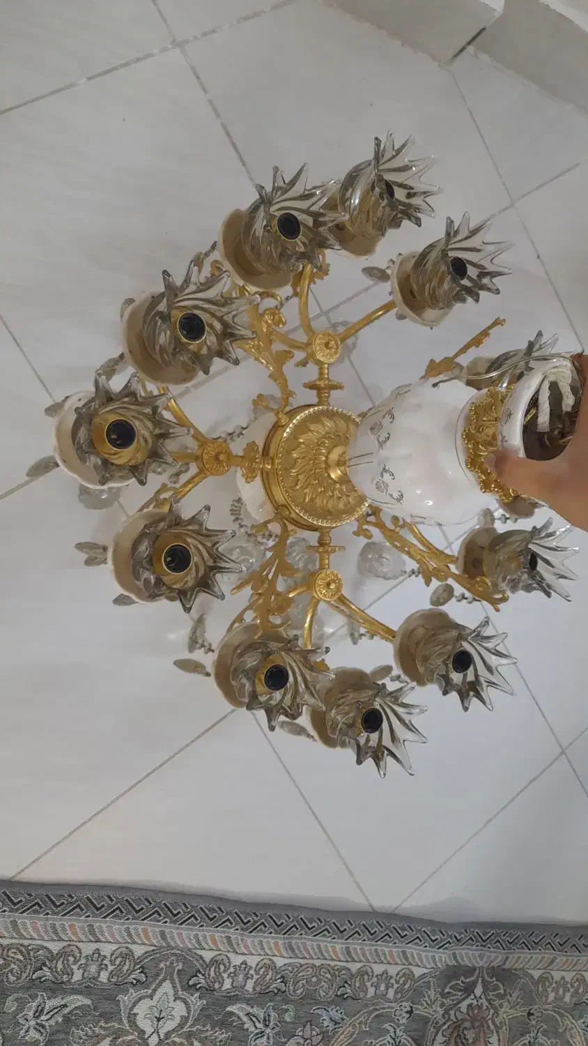 لوستر برنج نو|لوستر و چراغ آویز|مشهد, فتح المبین|دیوار