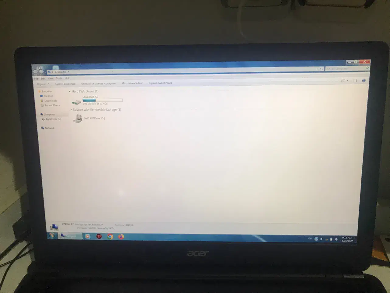 لپ تاپ ایسر رام ۸|رایانه همراه|گلستان (تهران), |دیوار