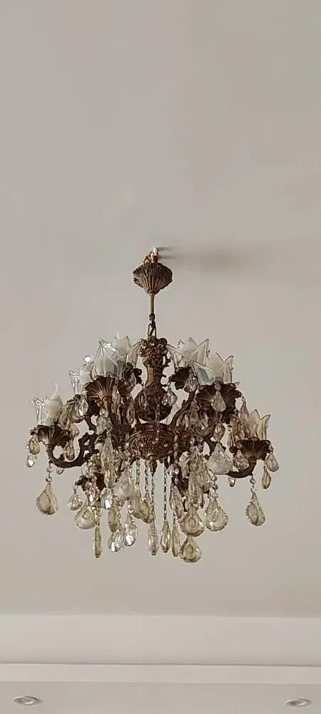 لوستر برنجی اصل|لوستر و چراغ آویز|گرگان, |دیوار