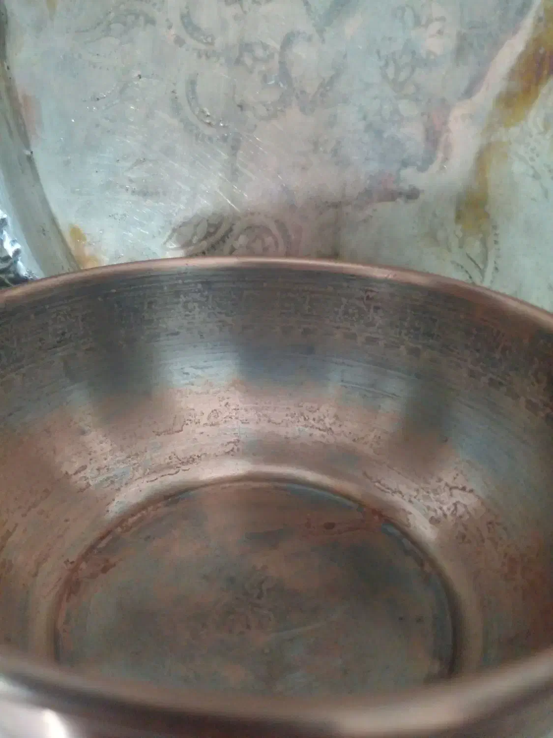 سینی عتیقه قلم کاری|کلکسیون اشیاء عتیقه|هشتگرد, شهرک راه آهن|دیوار