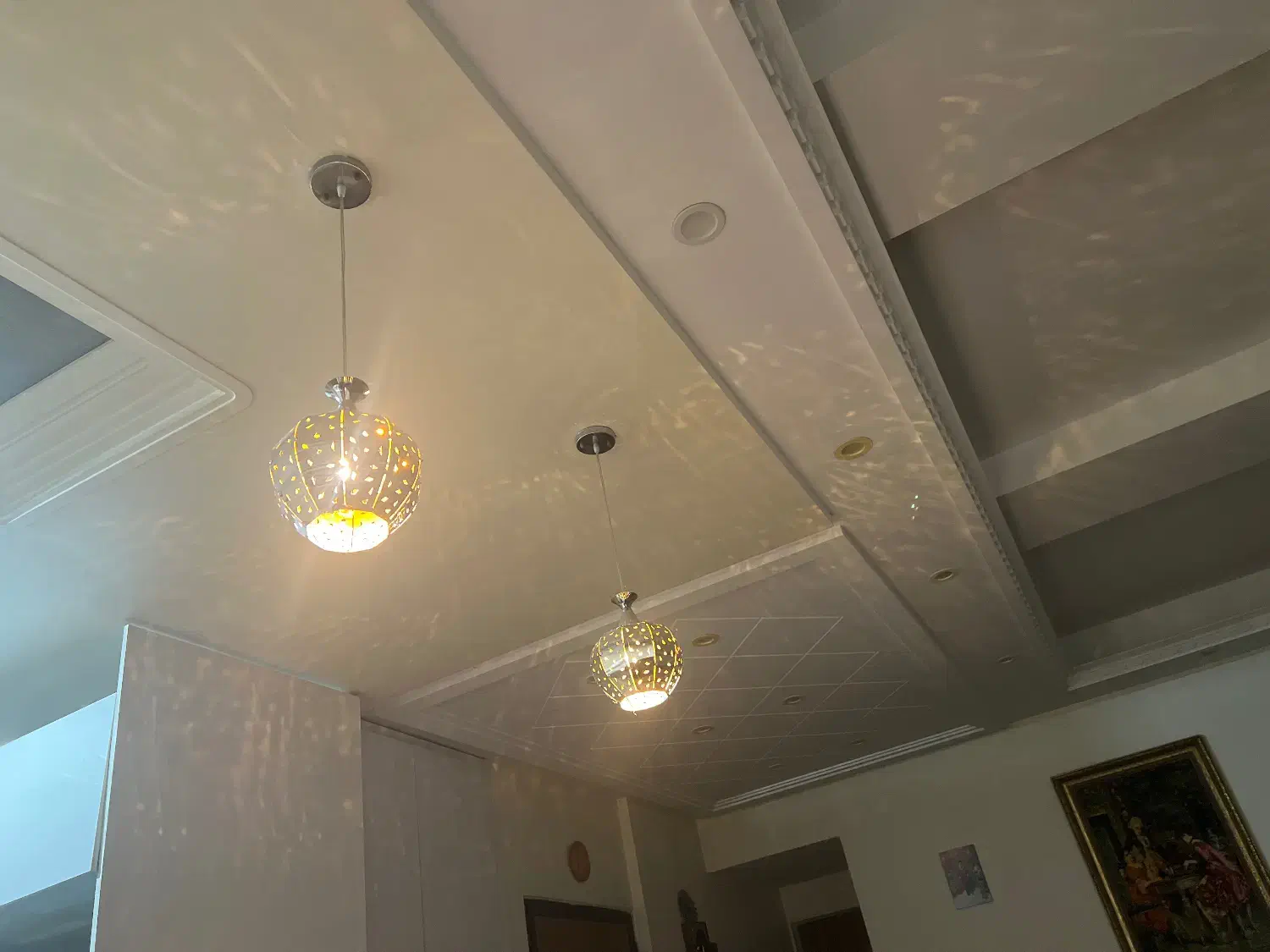 دو عدد لوستر طرح شکوفه با پخش نور ریز|لوستر و چراغ آویز|تهران, دردشت|دیوار