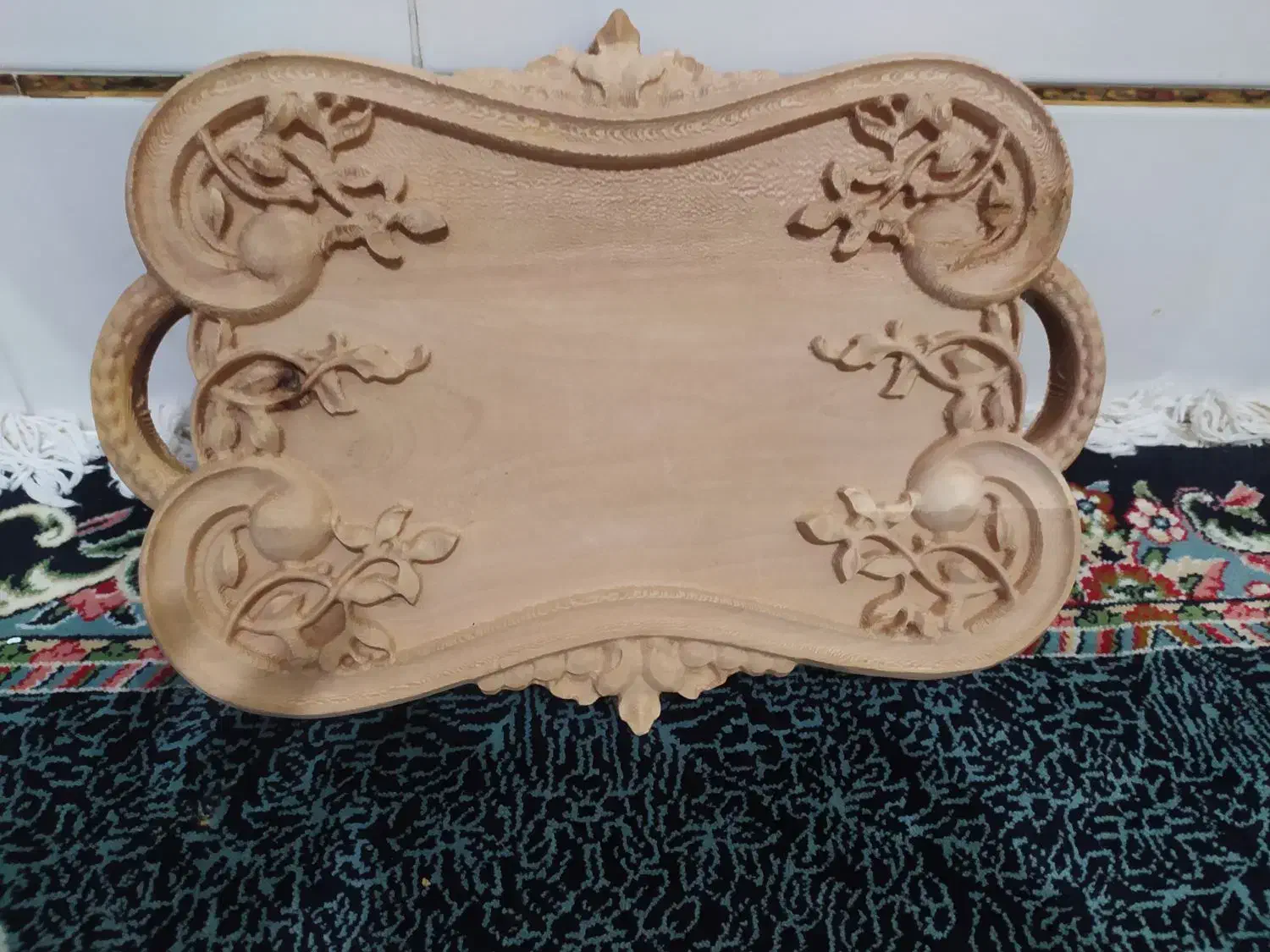 سینی چوبی|ظروف سرو و پذیرایی|بافق, |دیوار