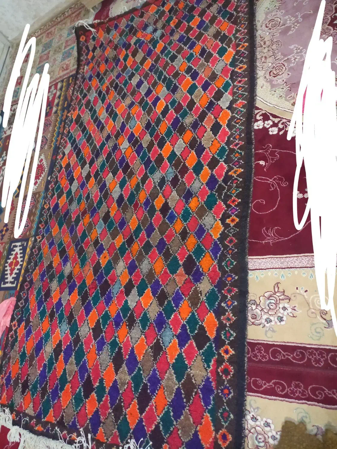 قالی کوردی|فرش|دهلران, |دیوار