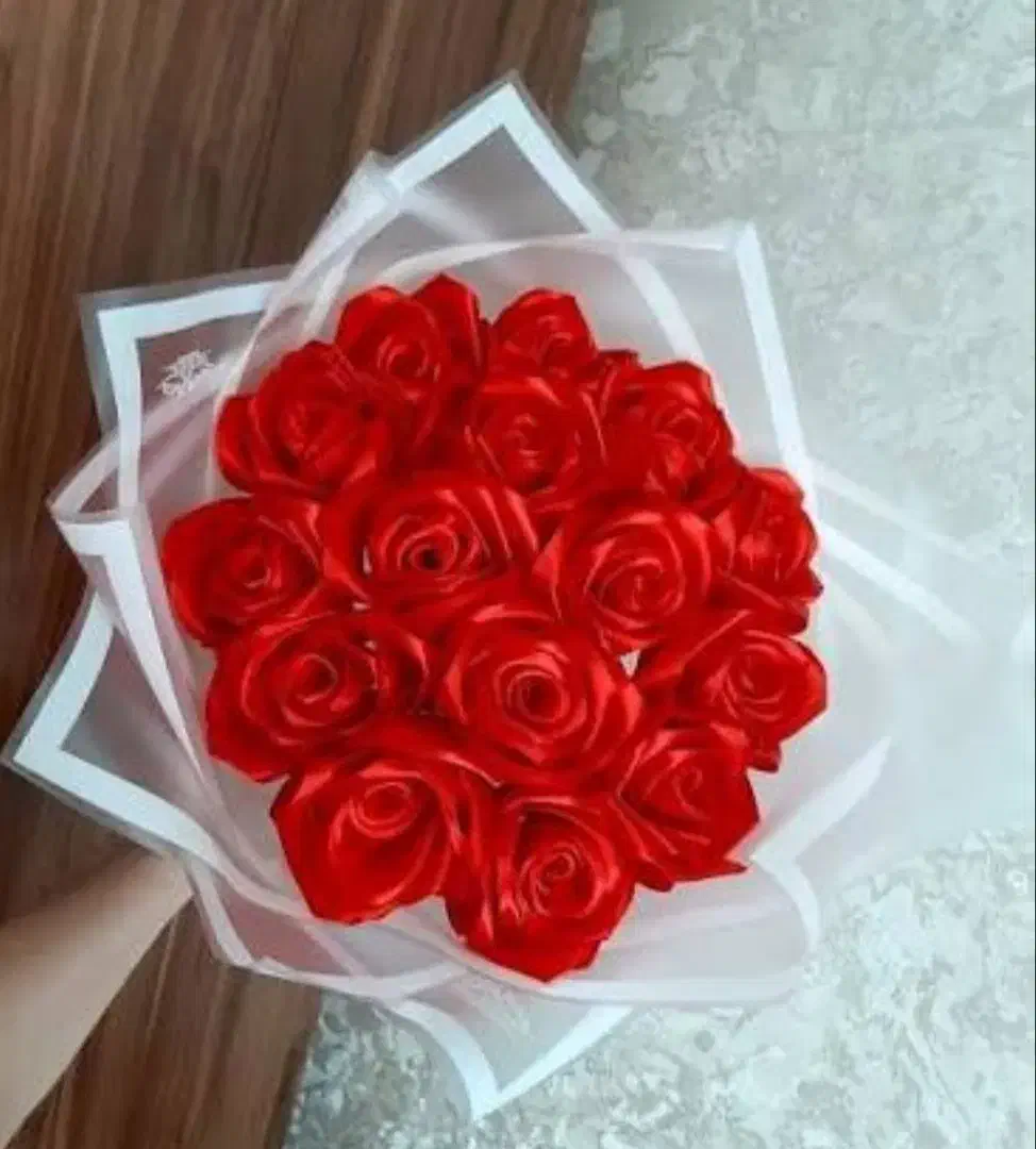 گل های روبانی خاص|گل مصنوعی|زرند, |دیوار