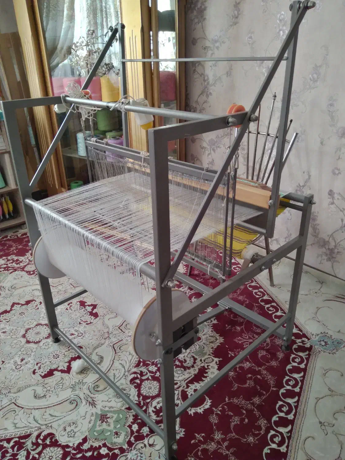 دستگاه کار باقی سنتی یا پارچه بافی دستی|لوازم خیاطی و بافتنی|کوهپایه, |دیوار