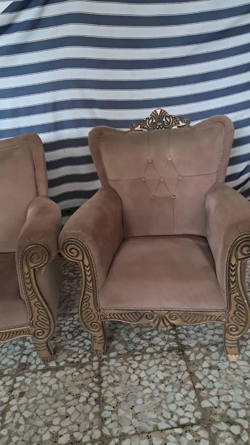 مبل هفت نفره تمیز بدون عسلی|مبلمان خانگی و میز عسلی|قائم‌شهر, |دیوار