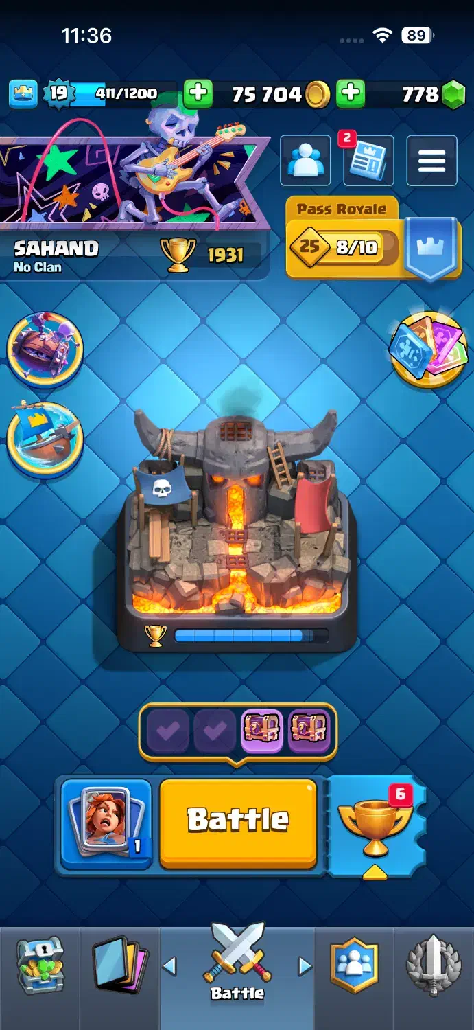 اکانت کلش اف کلنز لول ۱۹|کنسول، بازی ویدئویی و آنلاین|تهران, تسلیحات|دیوار