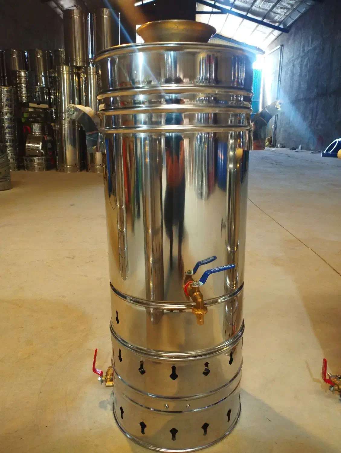 سماورگازی استیل(سماور مسجدی)درجه یک طرح های مختلف|سماور، چای‌ساز، قهوه‌ساز|تبریز, |دیوار