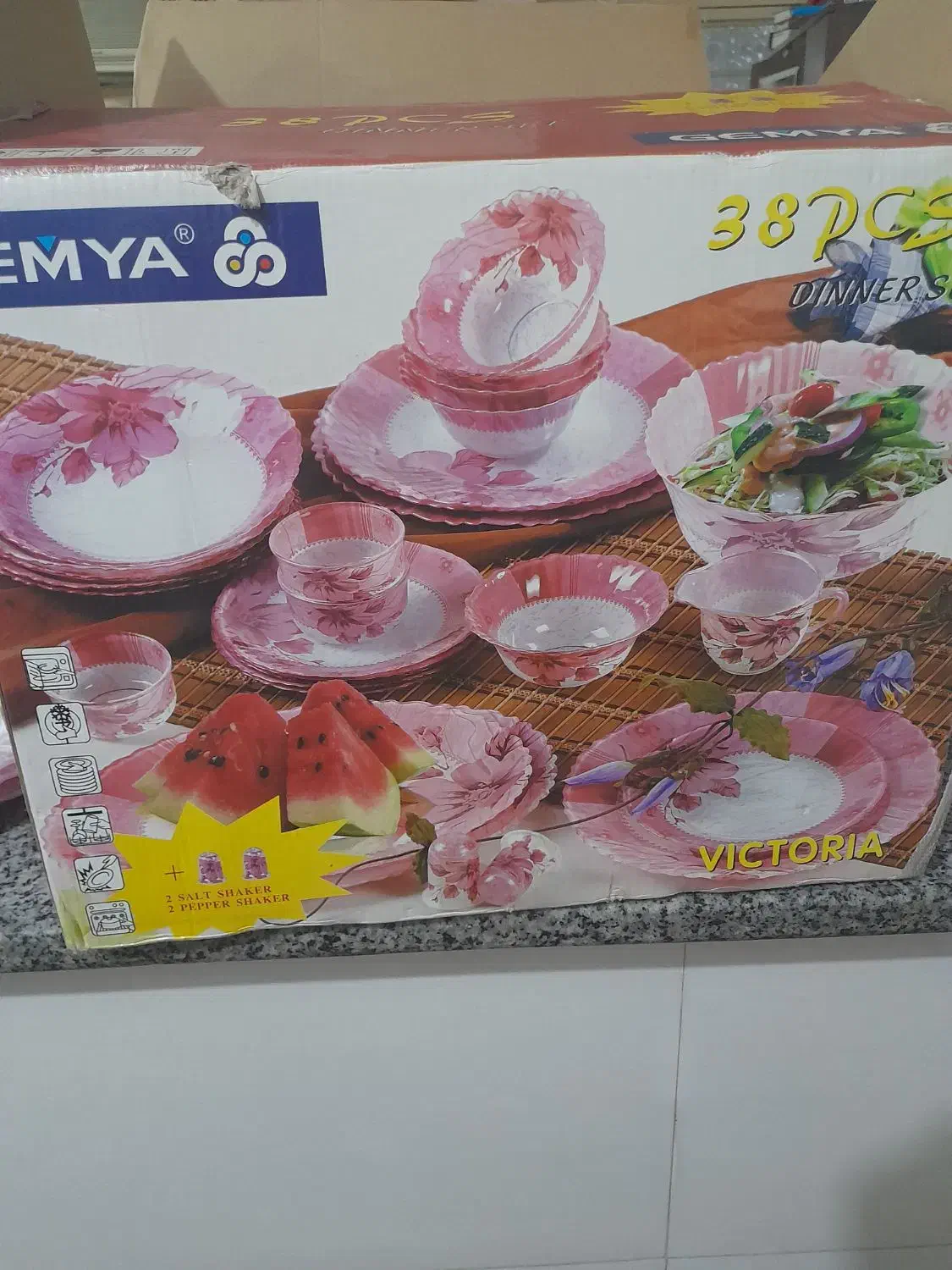 اوپال۶نفرگل صورتی|ظروف سرو و پذیرایی|دزفول, |دیوار