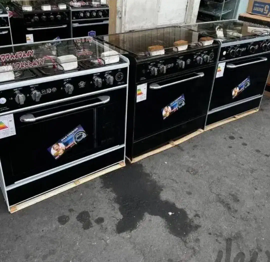 اجاق گاز /۵شعله طرح فر رویه لعابی دسته ولوم استیل|اجاق گاز و لوازم برقی پختوپز|اراک, |دیوار