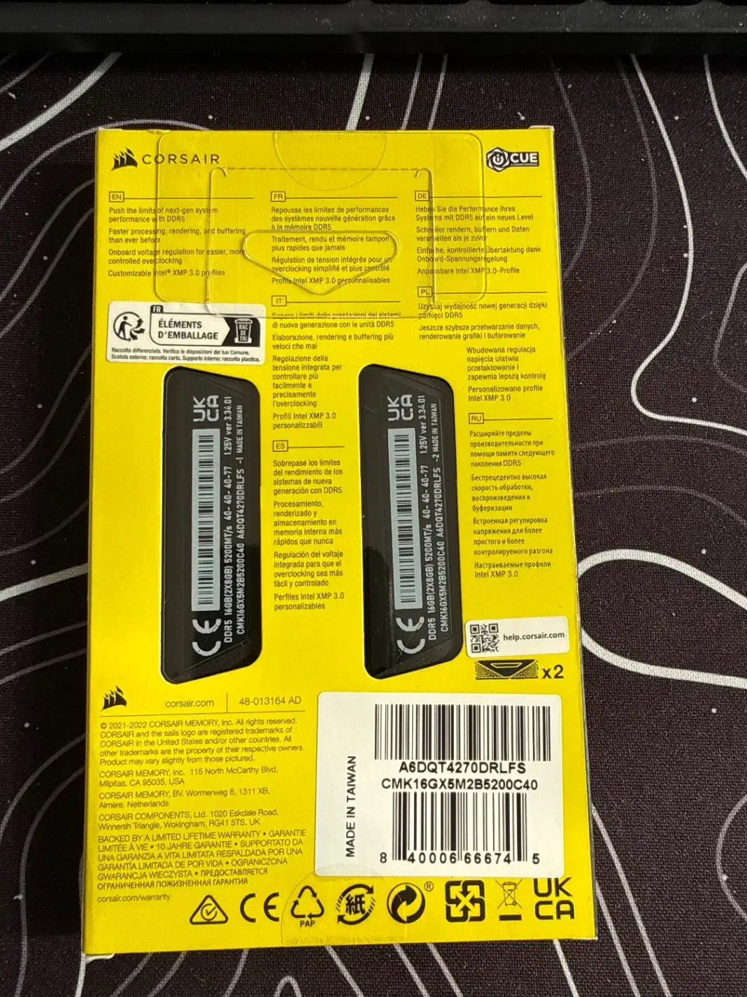 رم ddr5 16GB کورسیر|قطعات و لوازم جانبی رایانه|تهران, بوستان سرخه حصار|دیوار