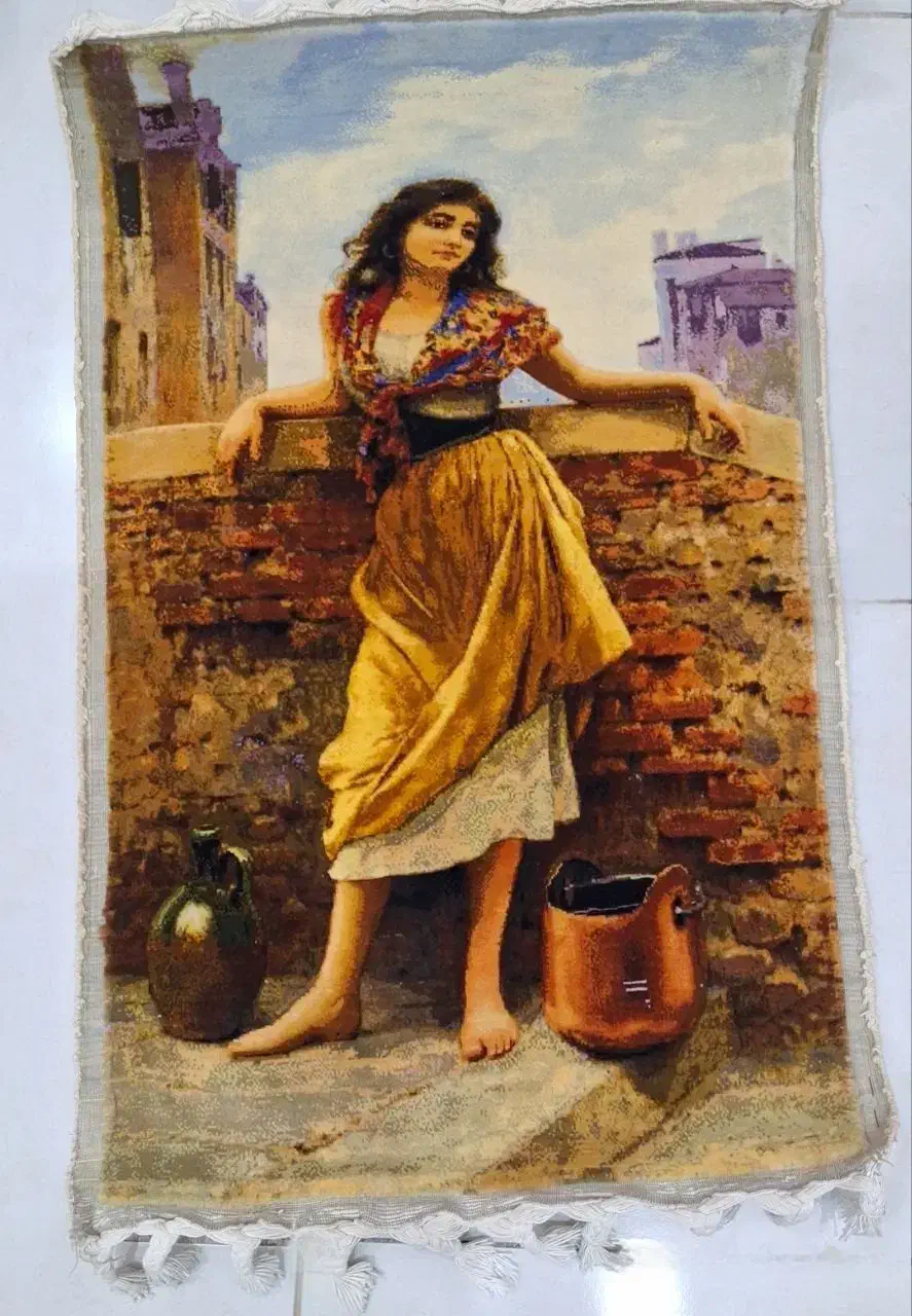 دختر آب فروش|تابلو فرش|رشت, توشیبا|دیوار