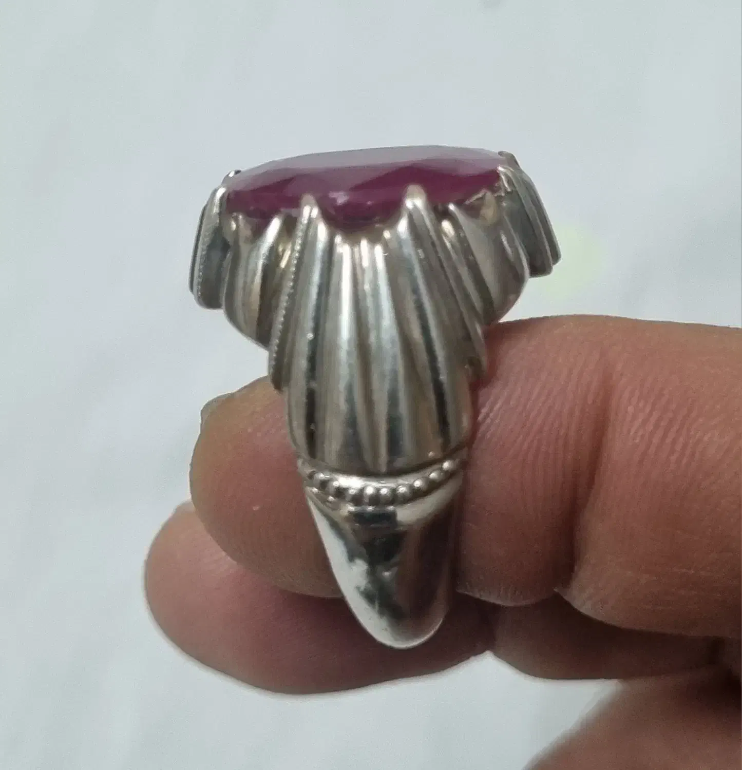 انگشتر نقره سنگ یاقوت سرخ افریقایی رکاب شخصی|جواهرات|تهران, امیریه|دیوار