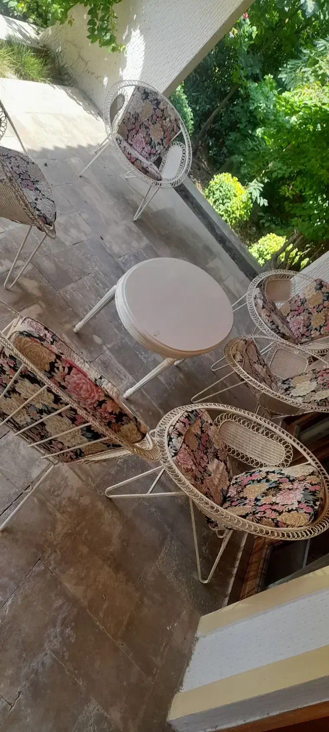 صندلی باغی فلزی ۶عدد باتشکهاش|مبلمان خانگی و میز عسلی|نوشهر, |دیوار