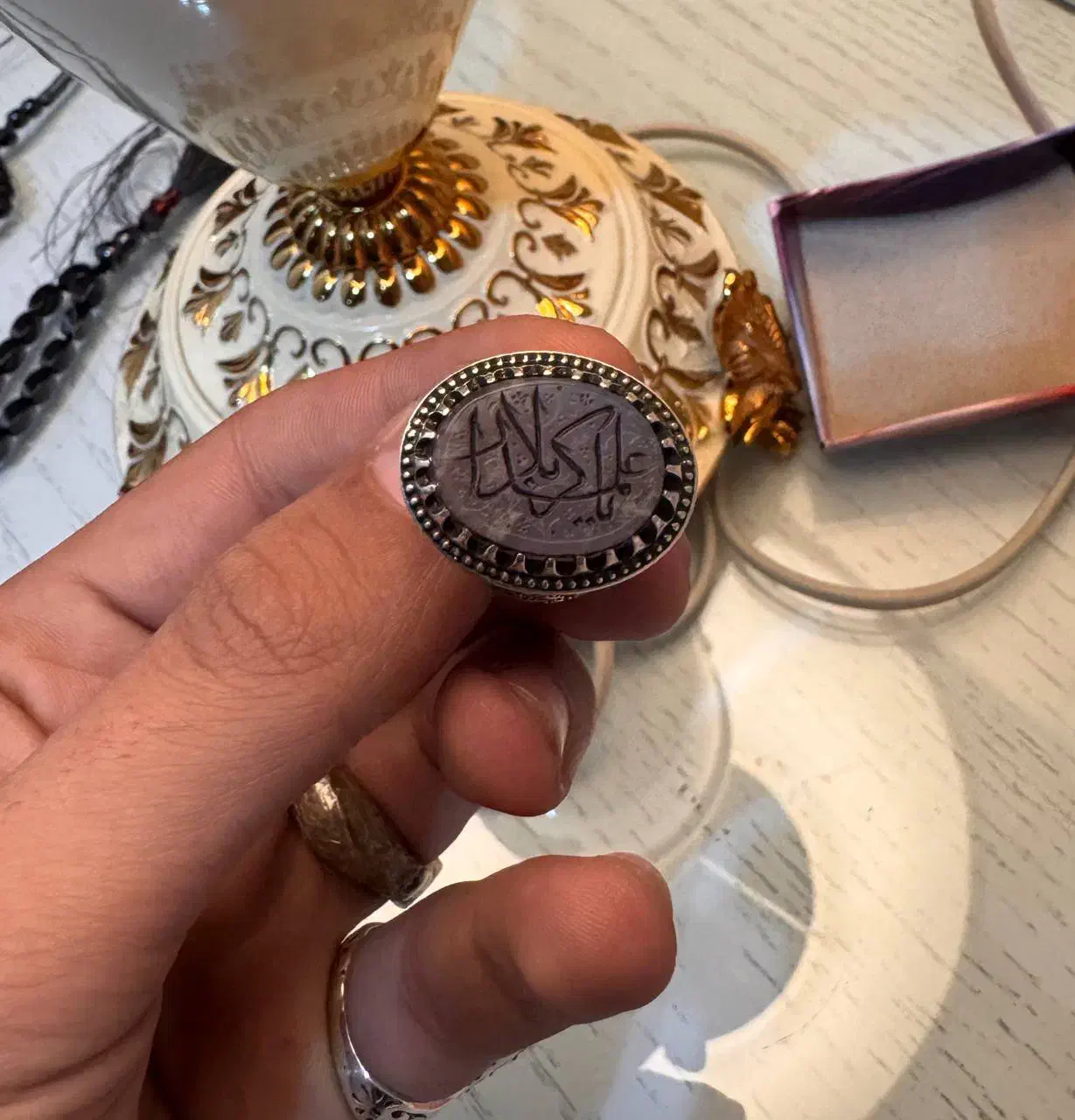 انگشتر نقره عقیق کبود|جواهرات|تبریز, |دیوار