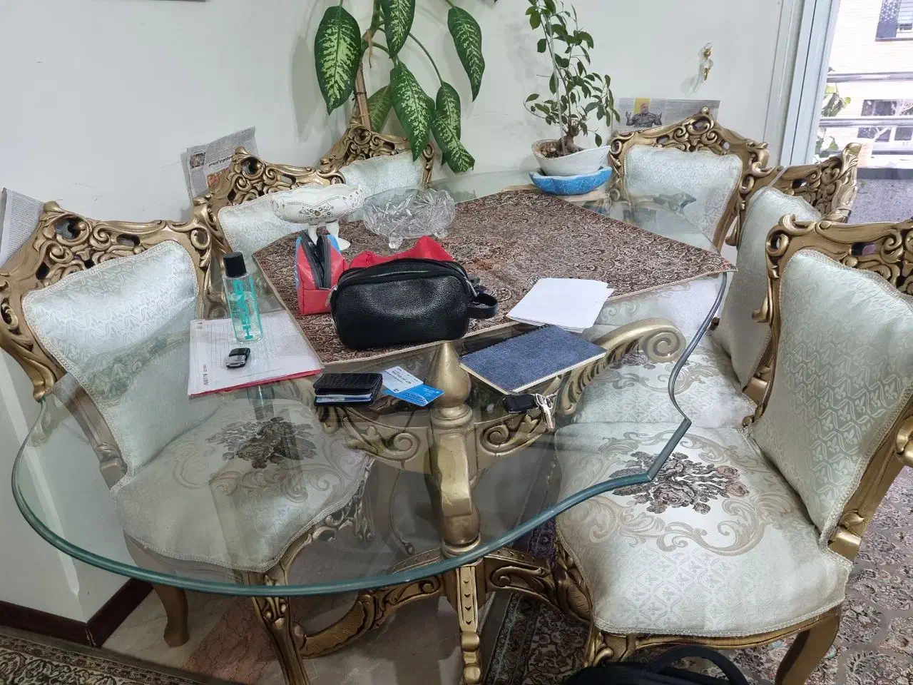میز ناهارخوری ۸ نفره سلطنتی|میز و صندلی غذاخوری|تهران, شمس‌آباد|دیوار