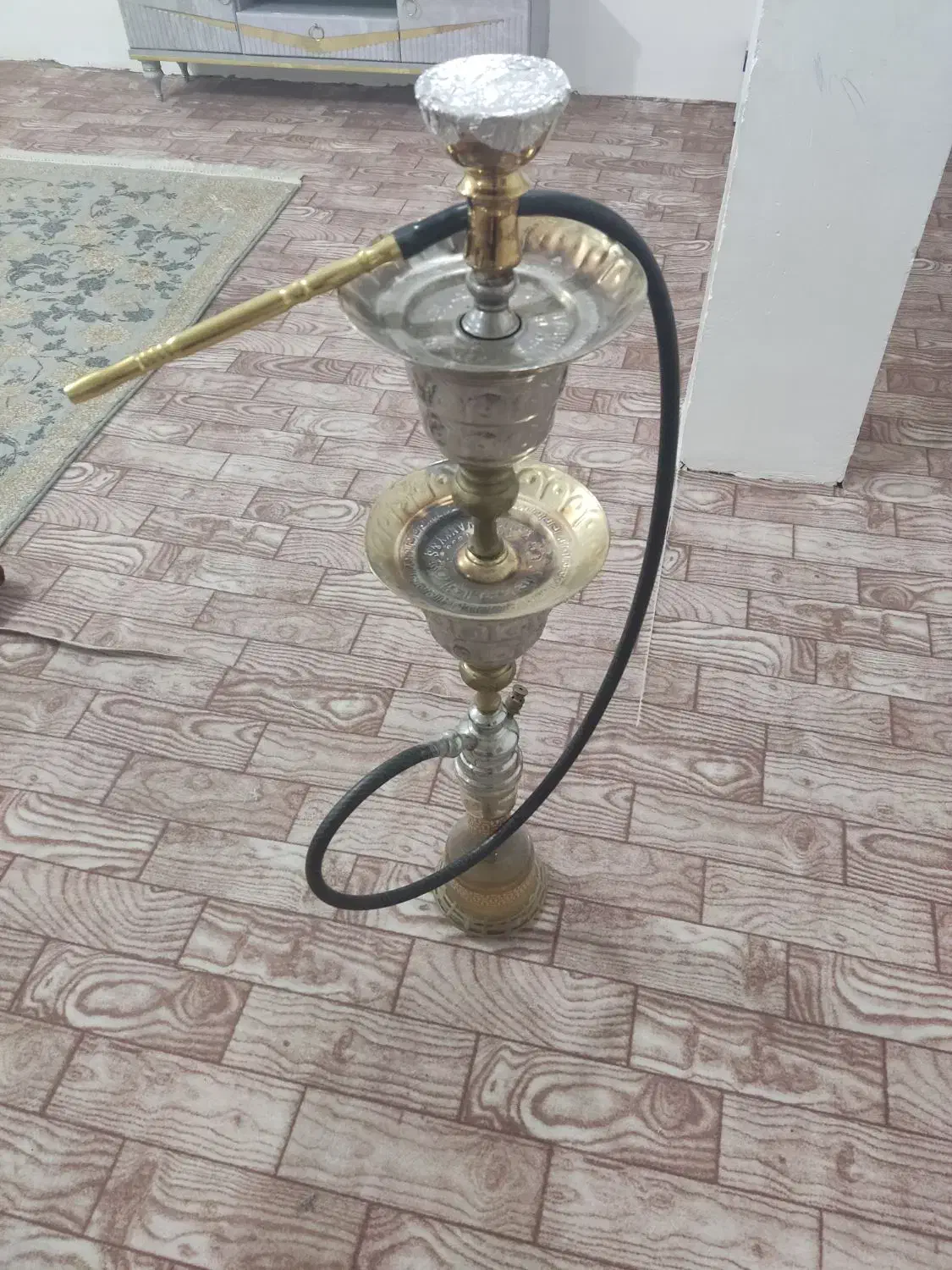 قلیان سوپاپی تنه برنج اصلی|کلکسیون و سرگرمی|امیدیه, |دیوار