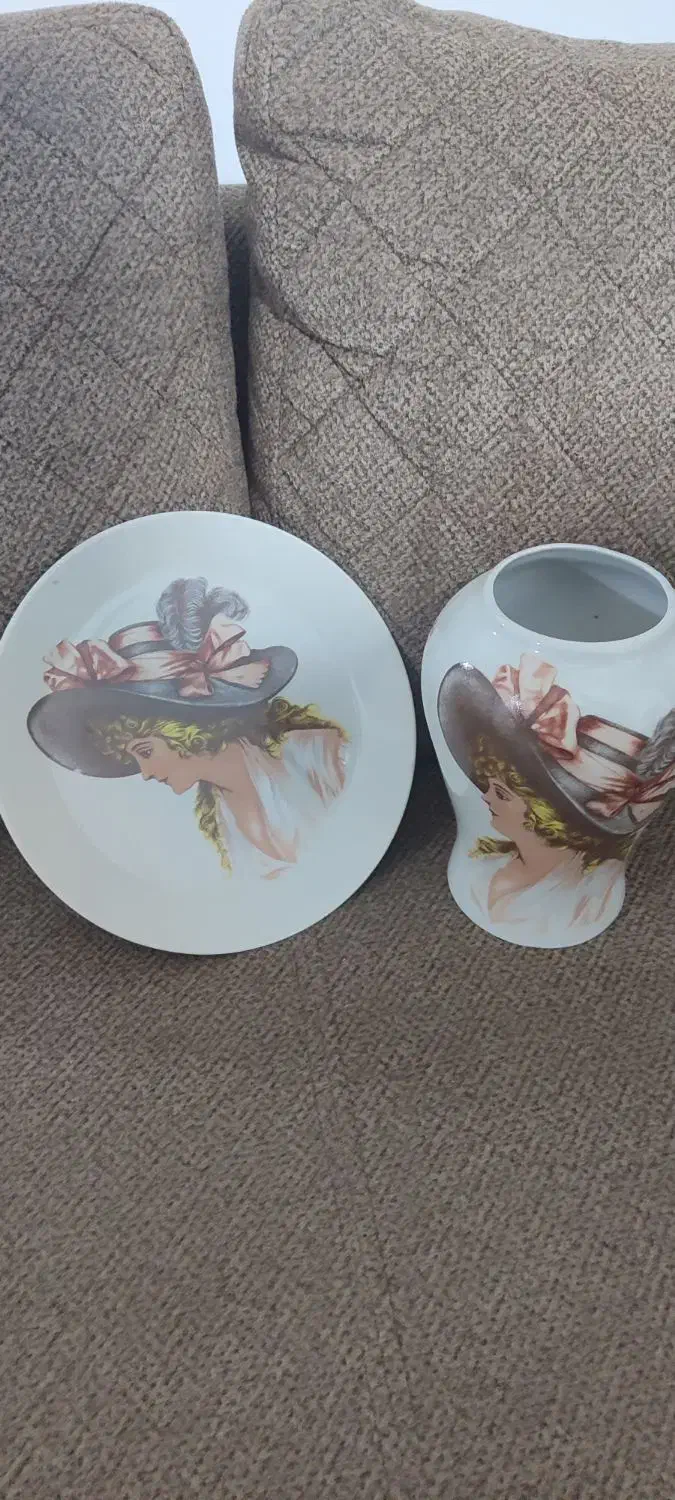 بشقاب و گلدون قدیمی|ظروف سرو و پذیرایی|ساری, |دیوار