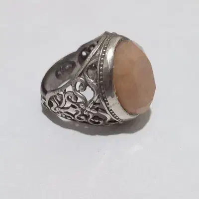 یک عدد انگشتر نقره جید زرد 925 با مهر تراش الماس|زیورآلات و اکسسوری|رباط‌کریم, رباط‌کریم|دیوار