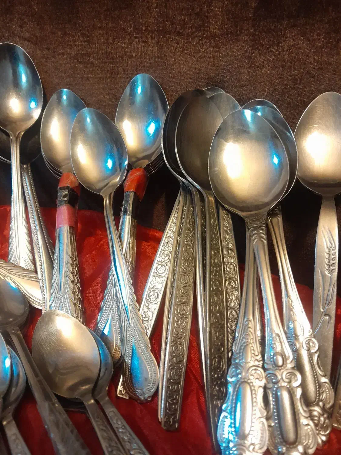 قاشق نقره وچنگال استیل ژاپن قدیمی|ظروف سرو و پذیرایی|اراک, |دیوار