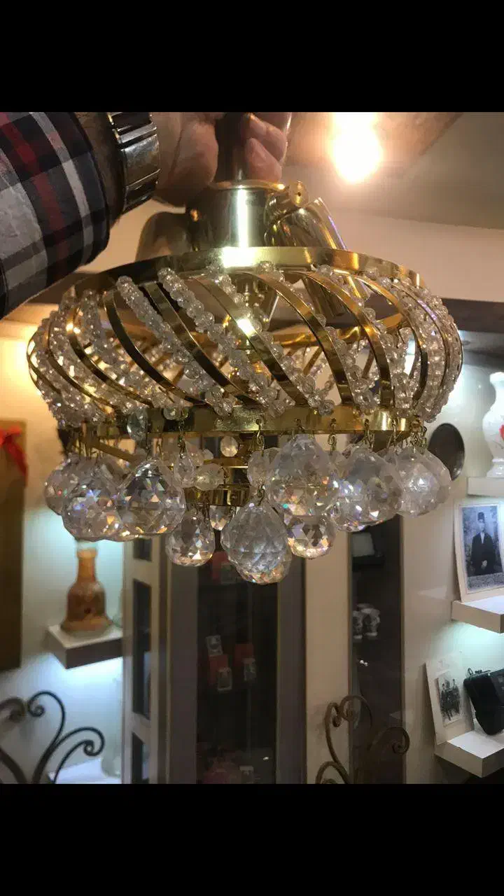 3 عدد لوستر کریستال زیر قیمت|لوستر و چراغ آویز|یزد, |دیوار