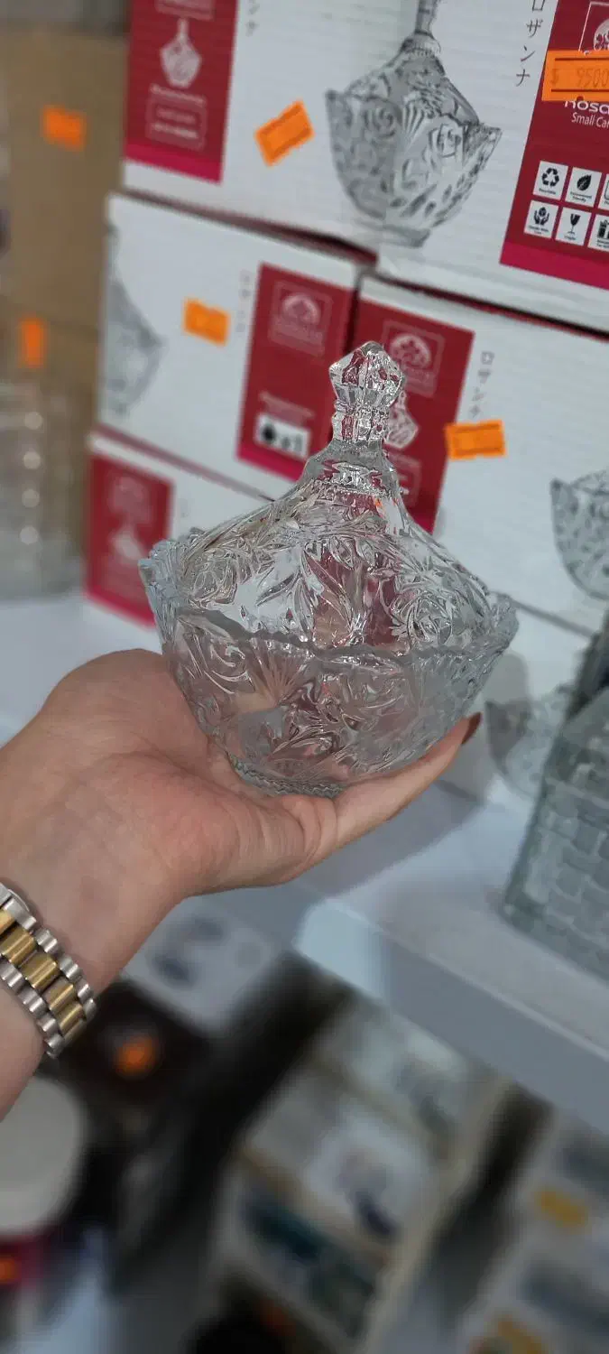 قندان شیشه ای ساکورا|ظروف سرو و پذیرایی|تالش, هشتپر|دیوار