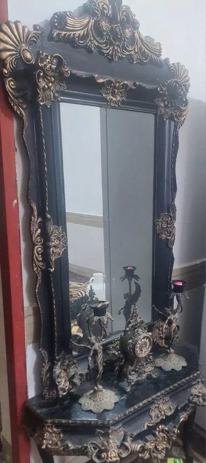 اینه وکنسول وساعت|بوفه، ویترین، کنسول|حمیدیه, |دیوار