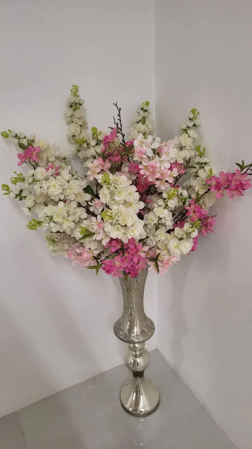 گلدان طلایی بلند|گل مصنوعی|مشهد, کوشش|دیوار