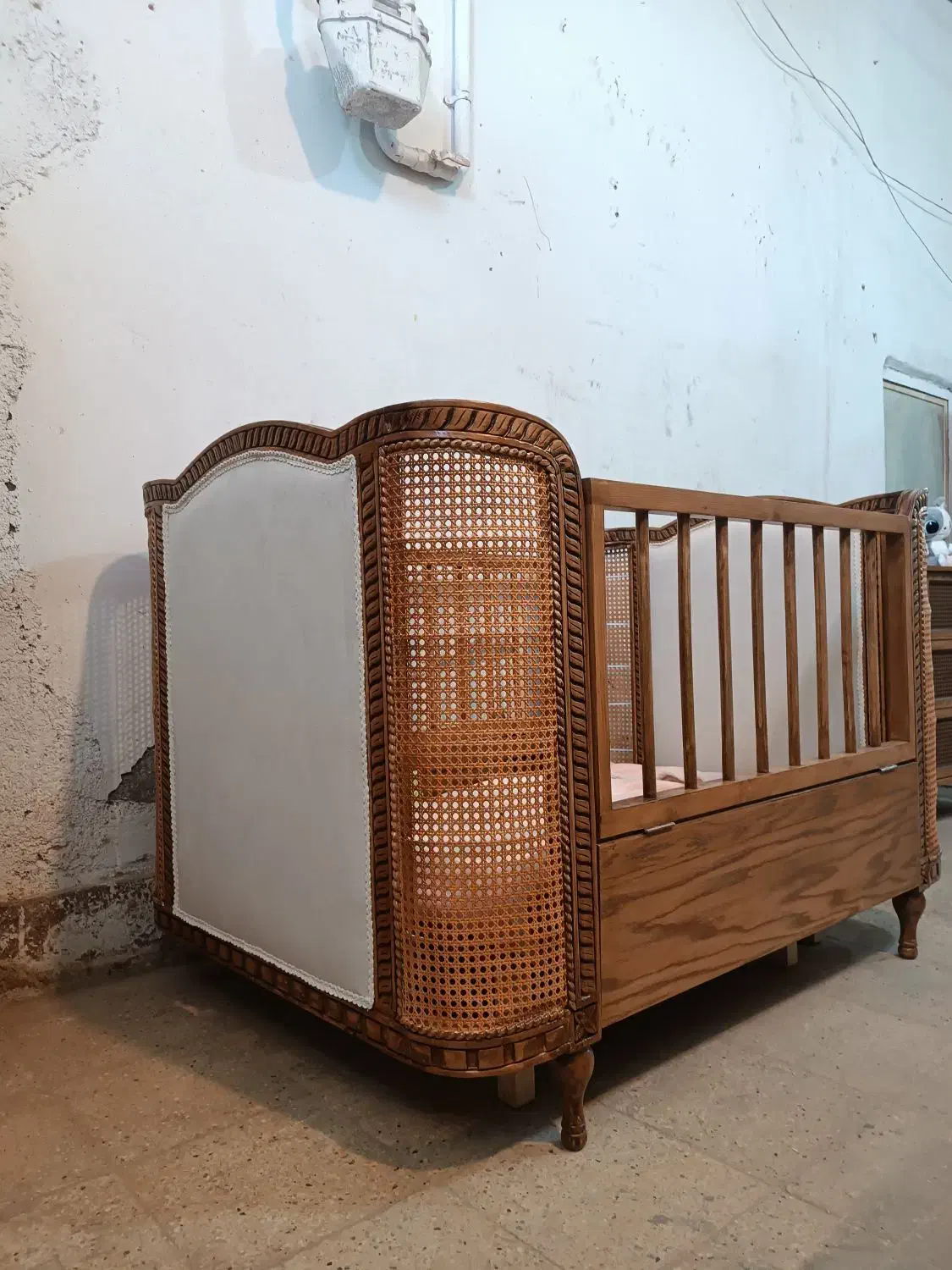 سرویس خواب نوزاد و نوجوان ترکیب چوب و روکشی|تخت و صندلی بچه|مشهد, توس (بلوار توس)|دیوار