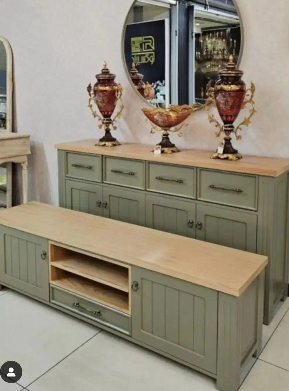 میز تی وی و آینه کنسول|بوفه، ویترین، کنسول|باغ ملک, |دیوار