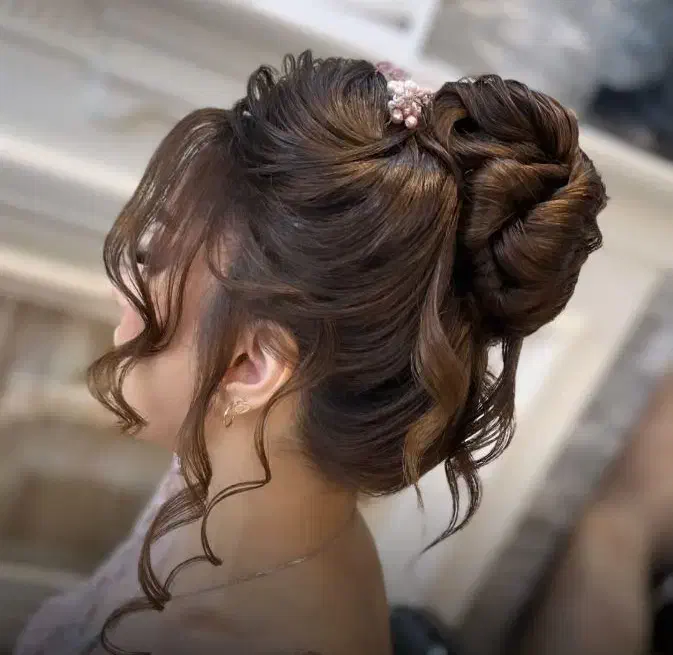 شینیون میکاپ دوتاه باهم ۷۰۰ ویژه ۱۲۰۰|خدمات آرایشگری و زیبایی|اردبیل, |دیوار