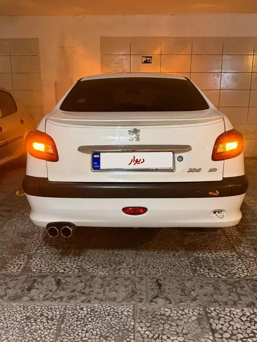 206 sd v8|خودرو سواری و وانت|شیراز, باغ تخت|دیوار