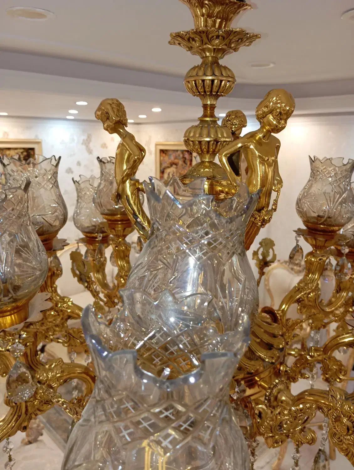 لوستر برنز|لوستر و چراغ آویز|باقرشهر, |دیوار