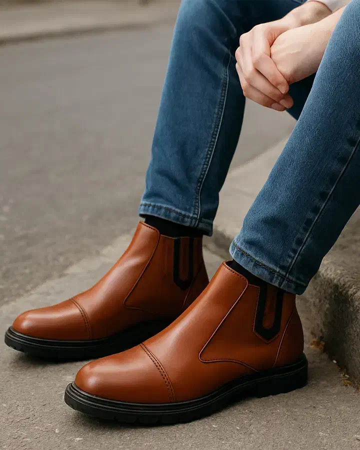 نیم بوت مردانه مدل sevin ( عسلی )|کیف، کفش، کمربند|پاکدشت, پارچین|دیوار