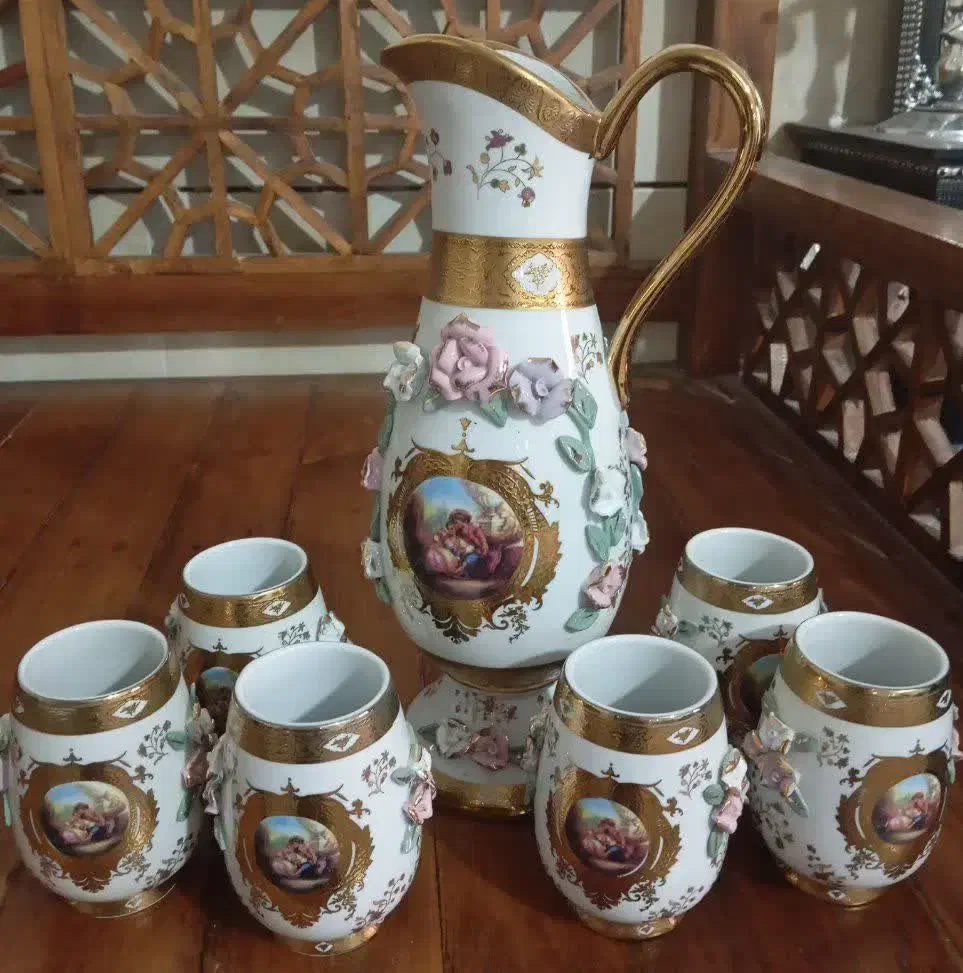 ظروف گلبرجسته ،پارچه لیوان وکاسه بشقاب|ظروف سرو و پذیرایی|رفسنجان, |دیوار