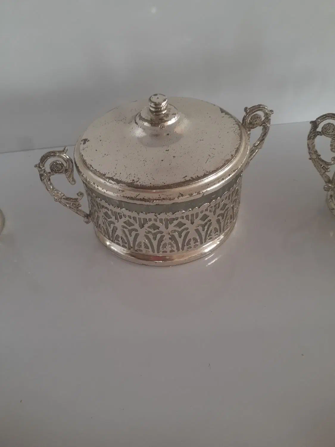 قهوه خوری عتیقه برنجی سیلور|کلکسیون اشیاء عتیقه|تبریز, |دیوار